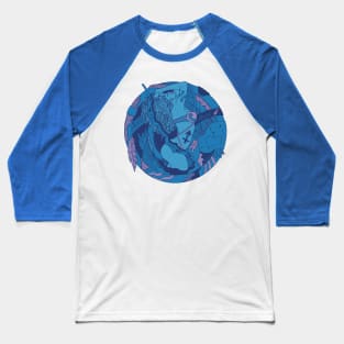Mountain Blue Sagittarius Beauty Baseball T-Shirt
